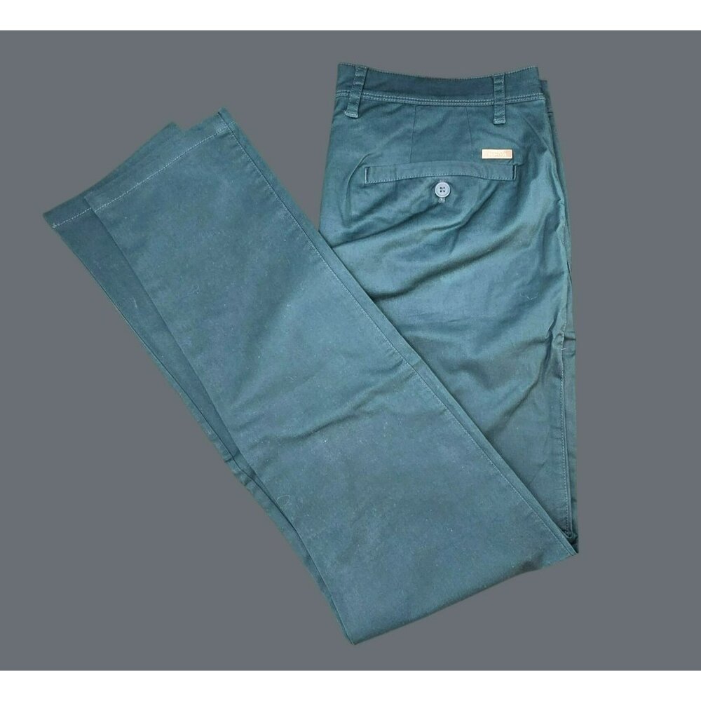 Armani Exchange Slim Fit Chino Pants In Teal Blue Cotton Twill 32R VR2111